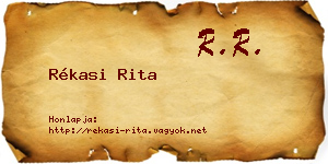 Rékasi Rita névjegykártya