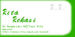 rita rekasi business card